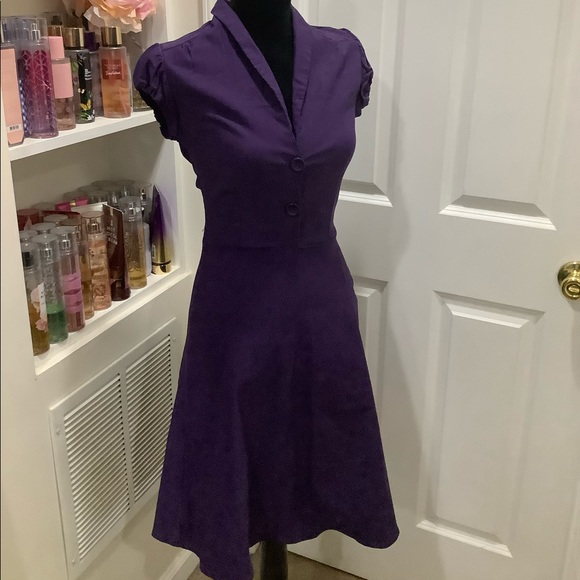 Button Front Pullover Dress - Picture 2 of 4